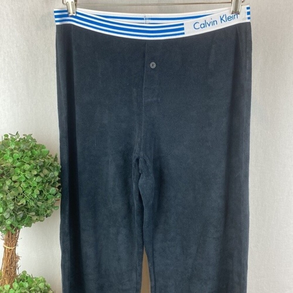 Calvin Klein CK Black Terry Cloth Athleisure Lounge Pants NEW M - Picture 6 of 10